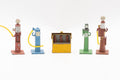 Original Vintage 1940s–1950s Dinky Toys No. 49 Petrol Pumps and Oil Bin Diecast Set