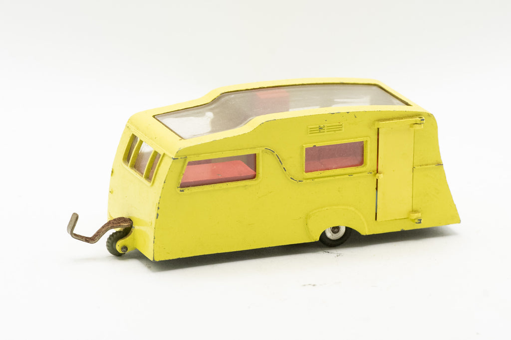 Vintage Dinky Toys No. 117 Four-Berth Yellow Caravan Diecast Model Trailer