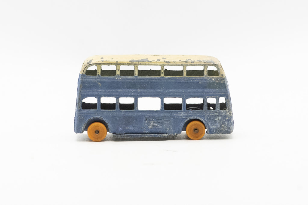 Rare Vintage Dinky Toys 29A Pre-War Motor Double Decker Bus Blue & Cream Model