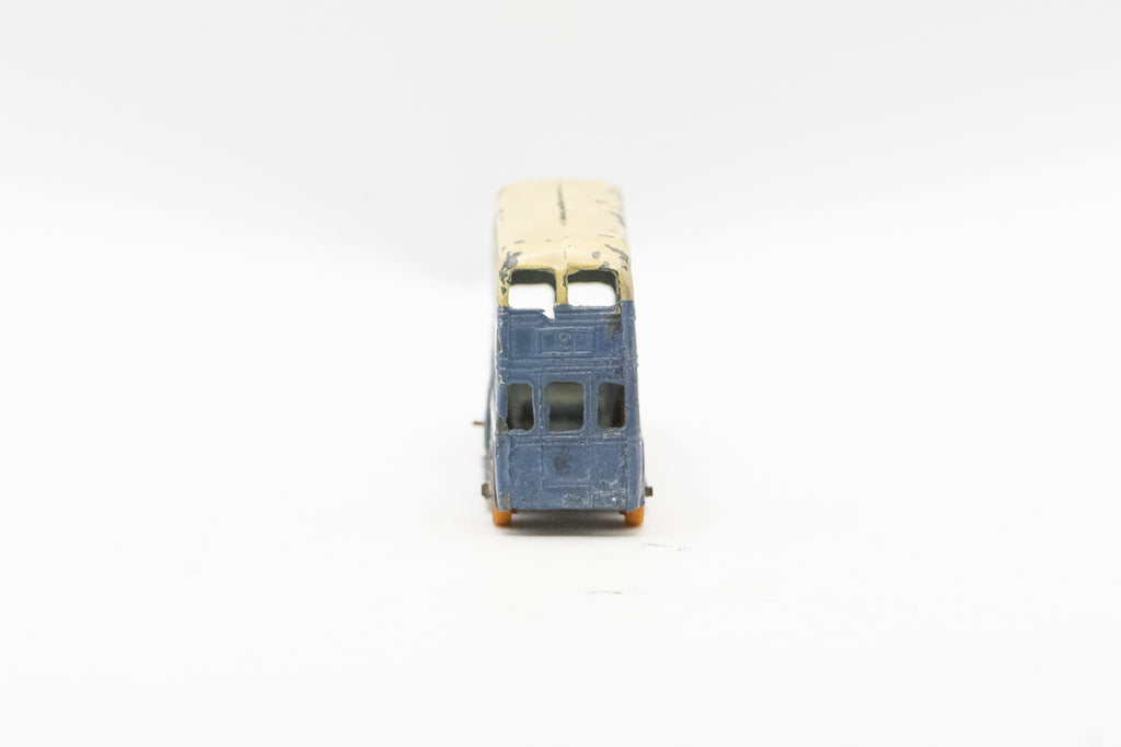 Rare Vintage Dinky Toys 29A Pre-War Motor Double Decker Bus Blue & Cream Model