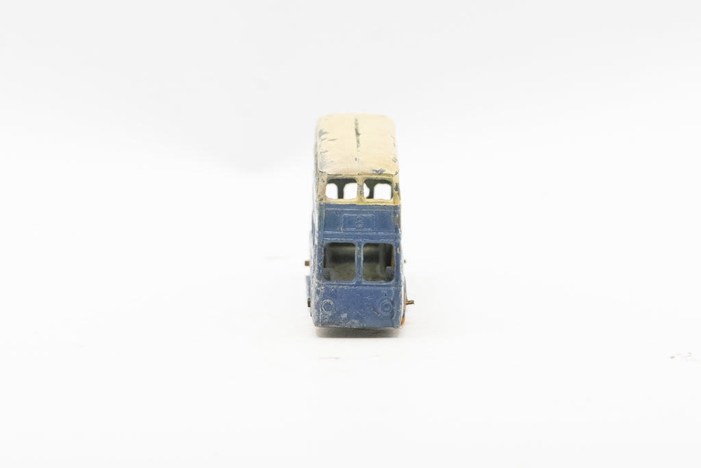 Rare Vintage Dinky Toys 29A Pre-War Motor Double Decker Bus Blue & Cream Model