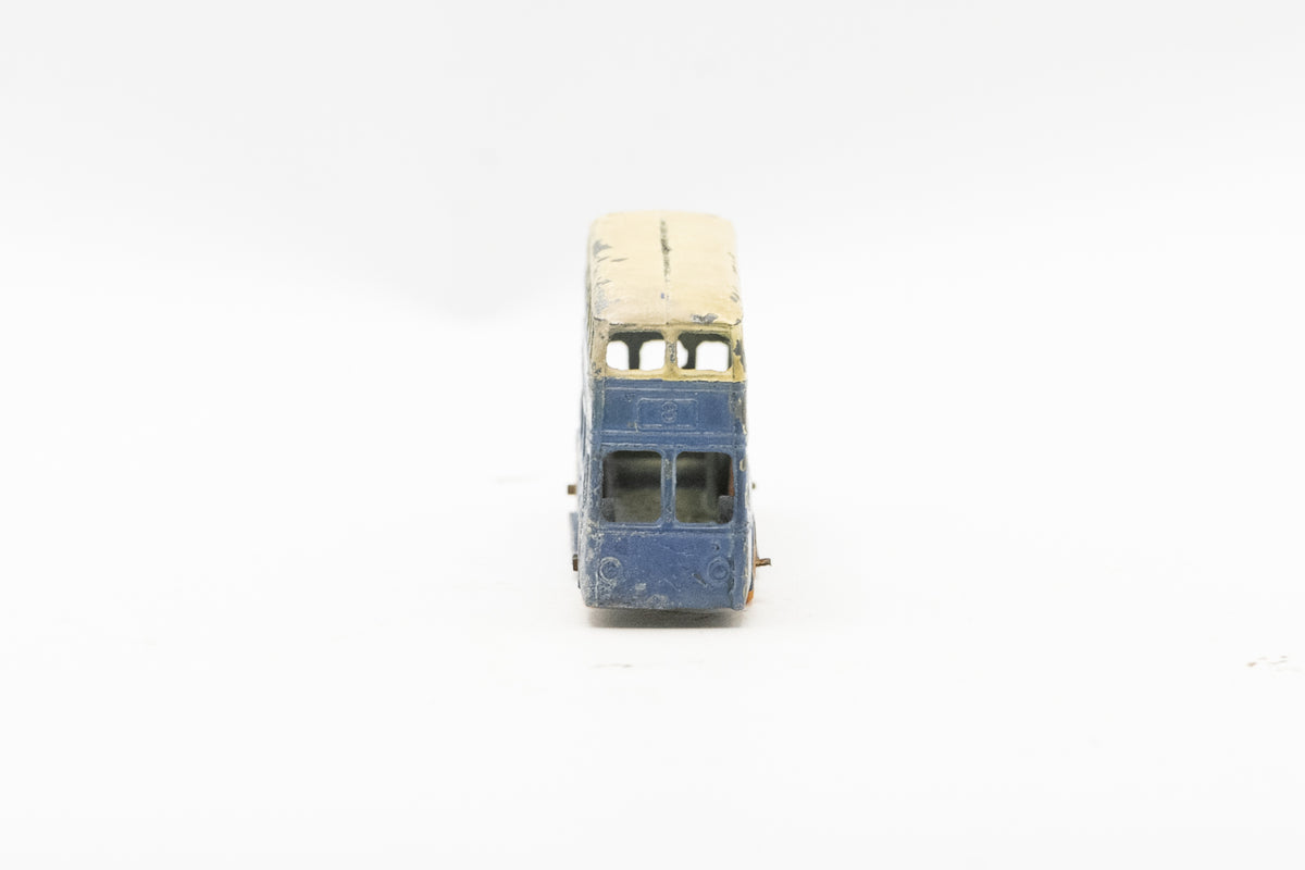 Rare Vintage Dinky Toys 29A Pre-War Motor Double Decker Bus Blue & Cream Model