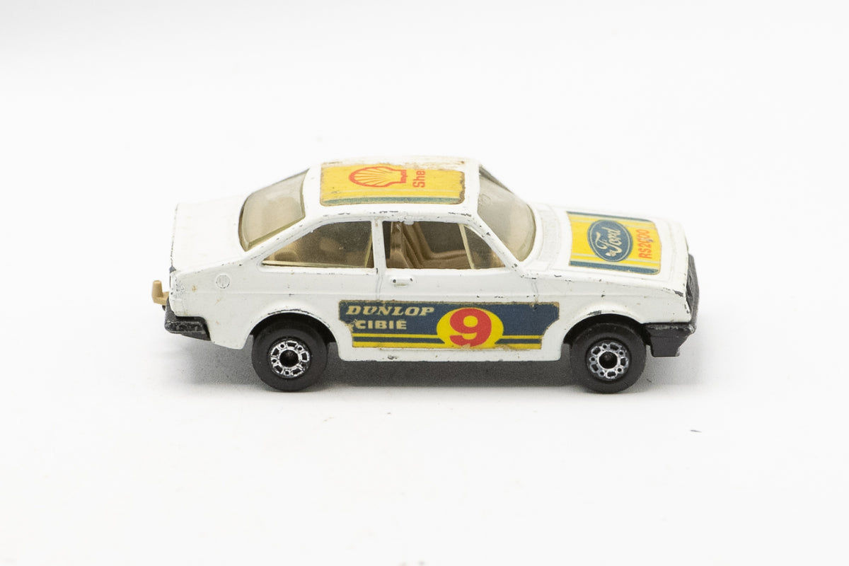 Original Vintage 1970s Matchbox Superfast No. 9 Ford Escort RS2000 Diecast Model Car