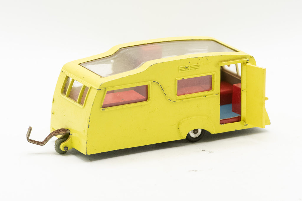 Vintage Dinky Toys No. 117 Four-Berth Yellow Caravan Diecast Model Trailer