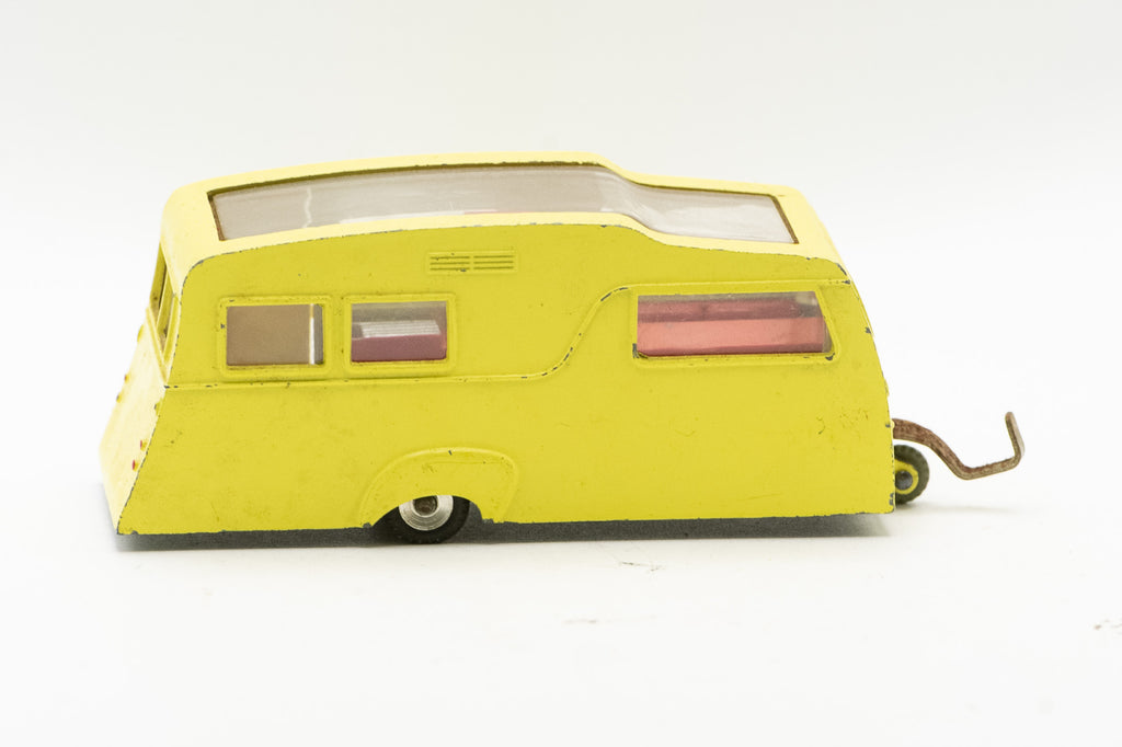 Vintage Dinky Toys No. 117 Four-Berth Yellow Caravan Diecast Model Trailer