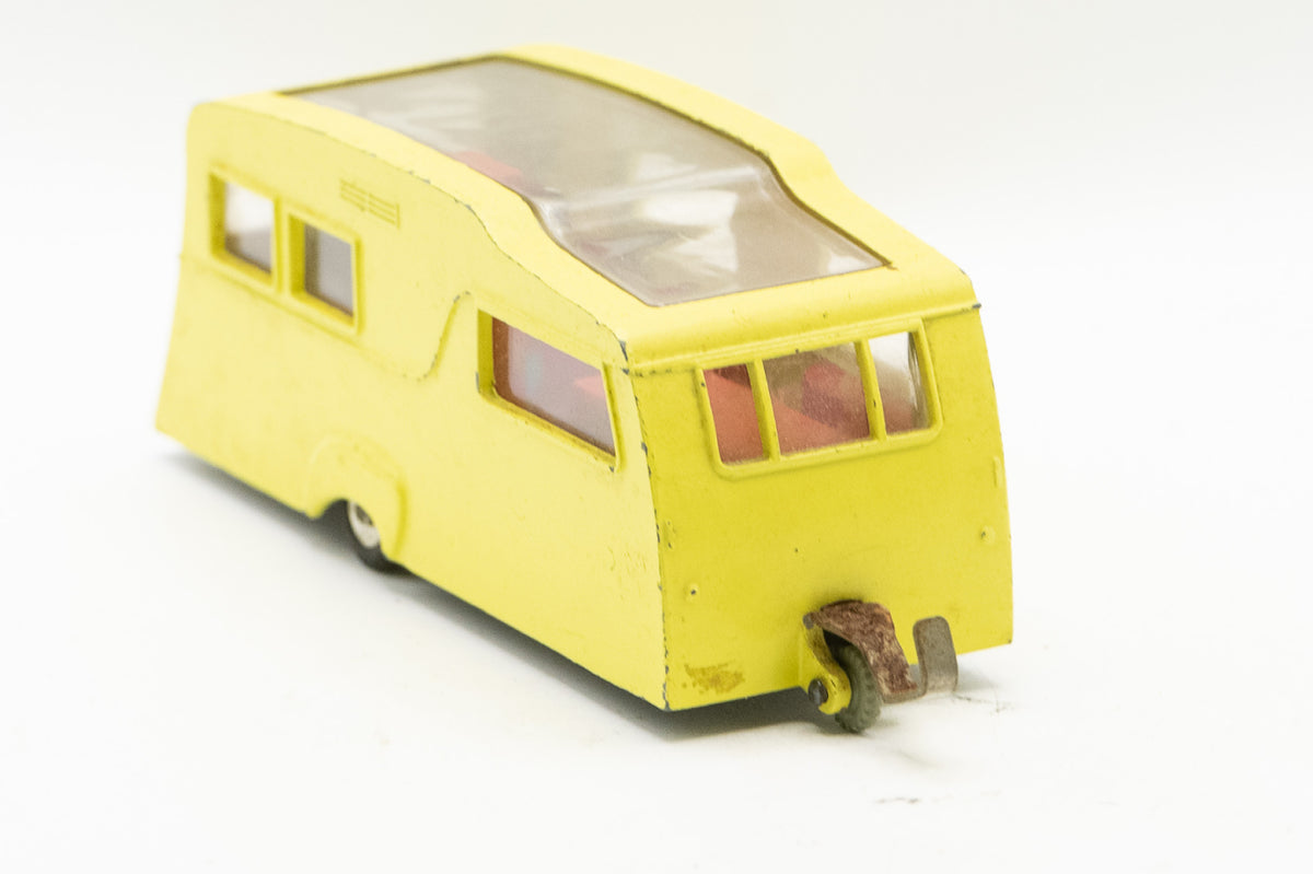 Vintage Dinky Toys No. 117 Four-Berth Yellow Caravan Diecast Model Trailer