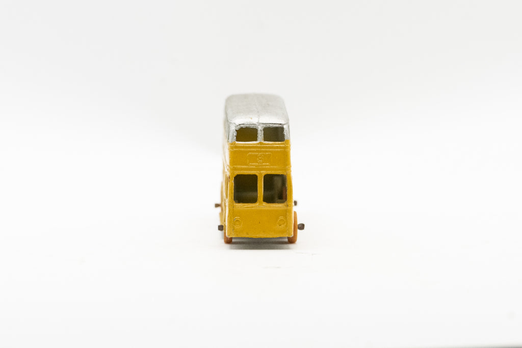 Rare Vintage Dinky Toys 29A Pre-War Motor Double Decker Bus Yellow / Silver Co-op Model