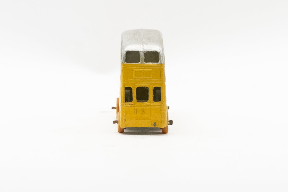 Rare Vintage Dinky Toys 29A Pre-War Motor Double Decker Bus Yellow / Silver Co-op Model